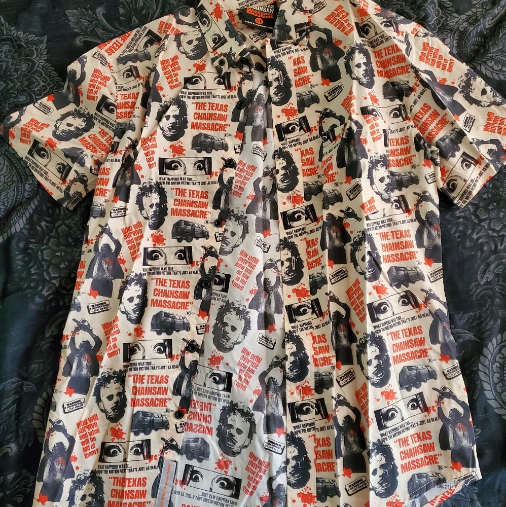 Texas Chainsaw Massacre button up shirt